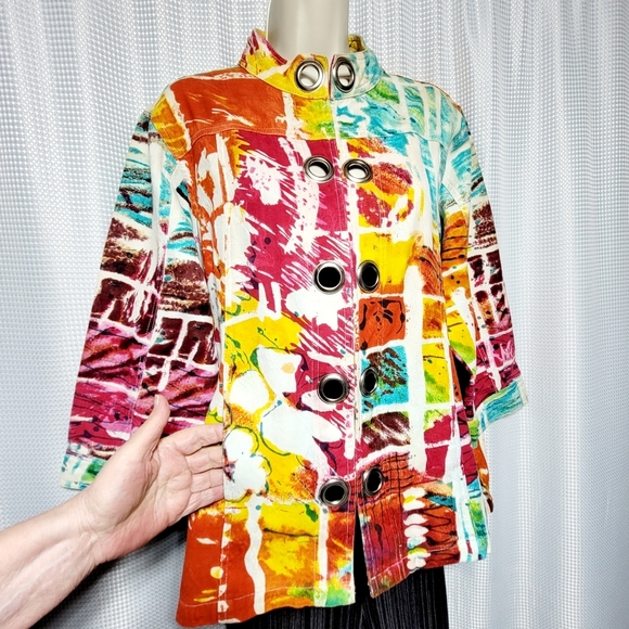 Patchington Boutique Resort Lifestyle Festive 100% Cotton Jacket Women's (XL) - Picture 3 of 10